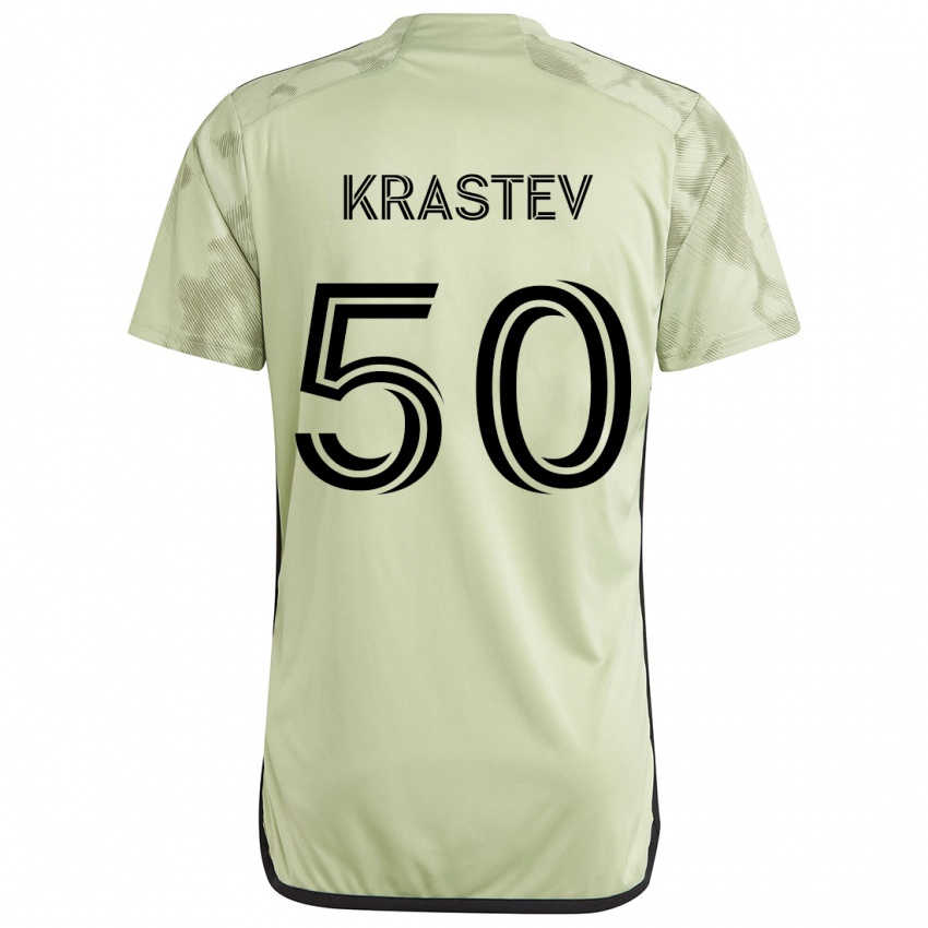 Niño Camiseta Filip Krastev #50 Verde Claro 2ª Equipación 2024/25 La Camisa Perú