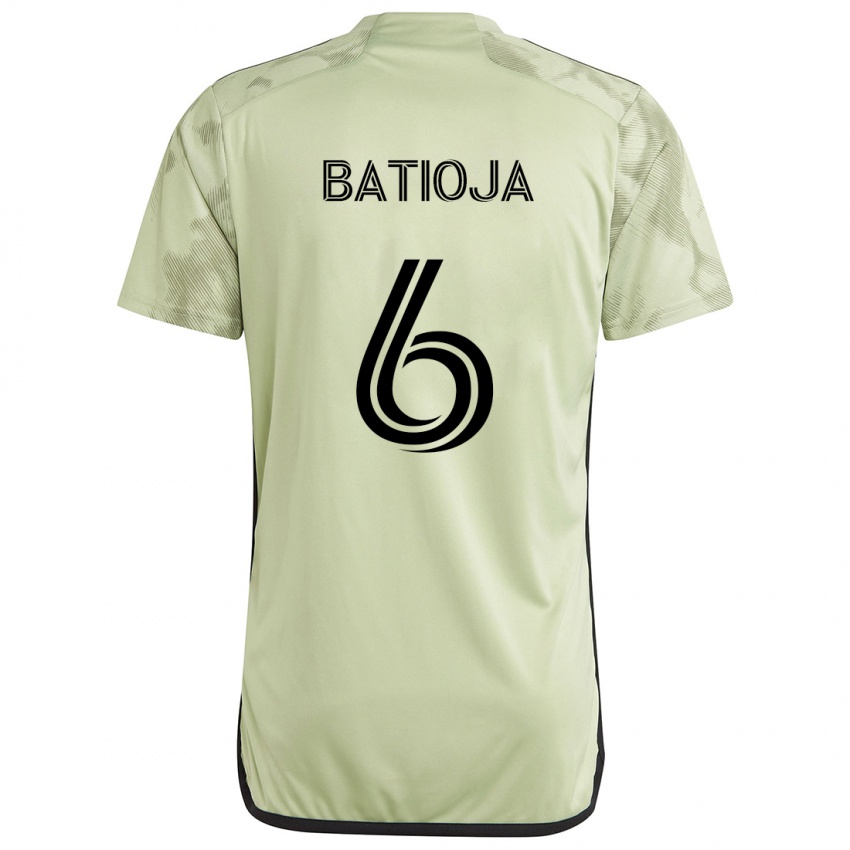 Niño Camiseta Jeremy Batioja #6 Verde Claro 2ª Equipación 2024/25 La Camisa Perú