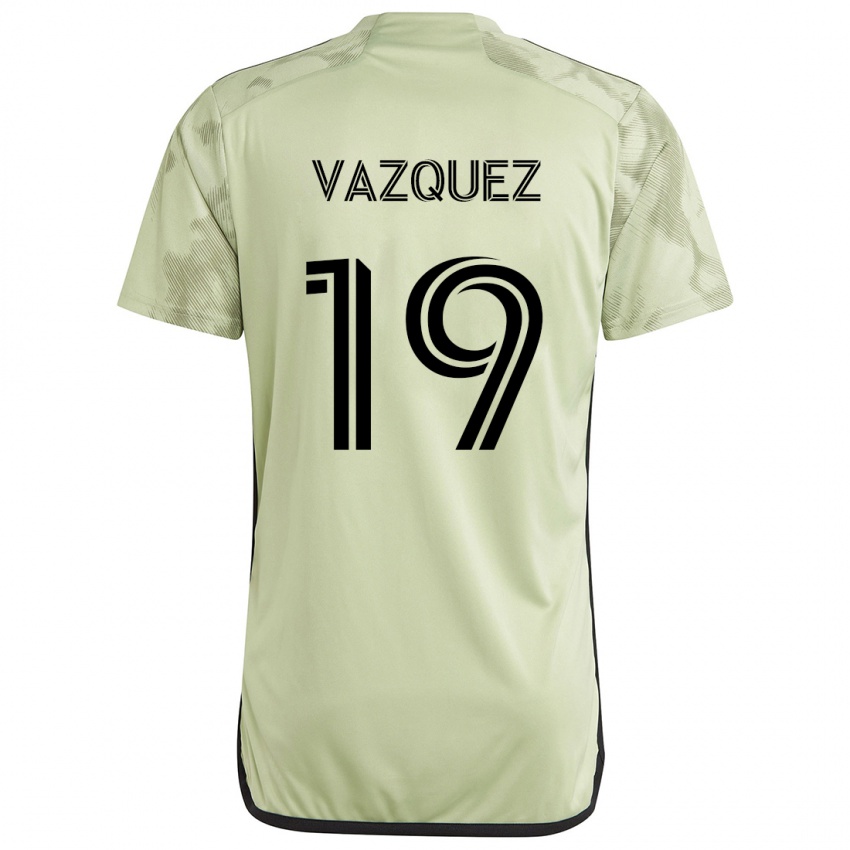 Niño Camiseta Favian Vazquez #19 Verde Claro 2ª Equipación 2024/25 La Camisa Perú