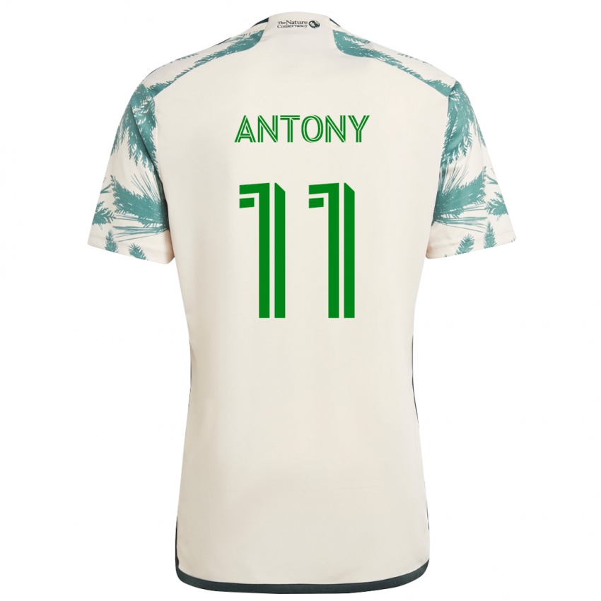 Niño Camiseta Antony #11 Beige Marrón 2ª Equipación 2024/25 La Camisa Perú