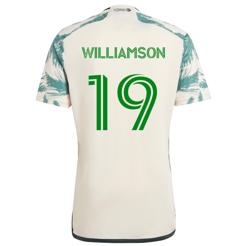 Niño Camiseta Eryk Williamson #19 Beige Marrón 2ª Equipación 2024/25 La Camisa Perú