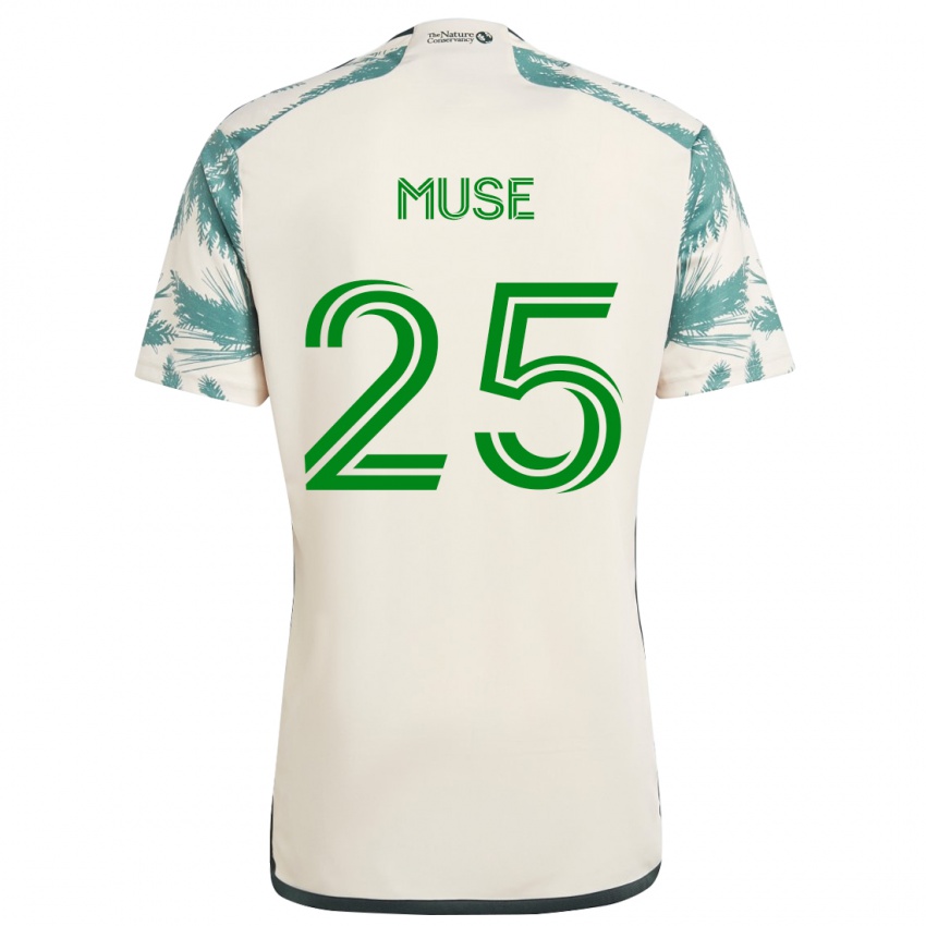 Niño Camiseta Trey Muse #25 Beige Marrón 2ª Equipación 2024/25 La Camisa Perú