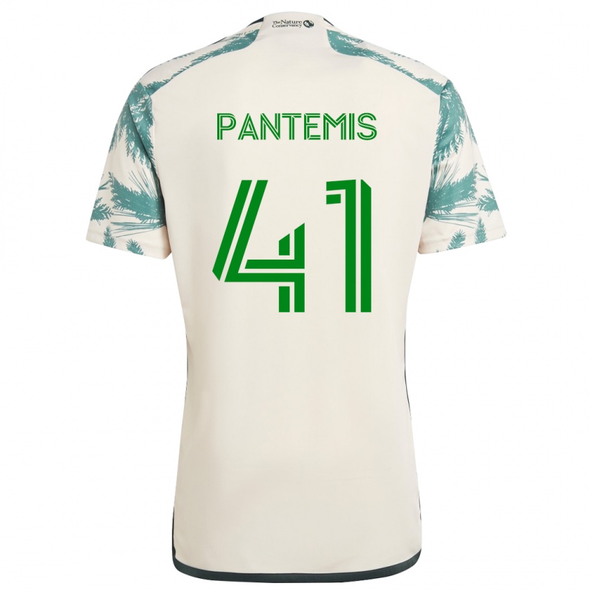 Niño Camiseta James Pantemis #41 Beige Marrón 2ª Equipación 2024/25 La Camisa Perú