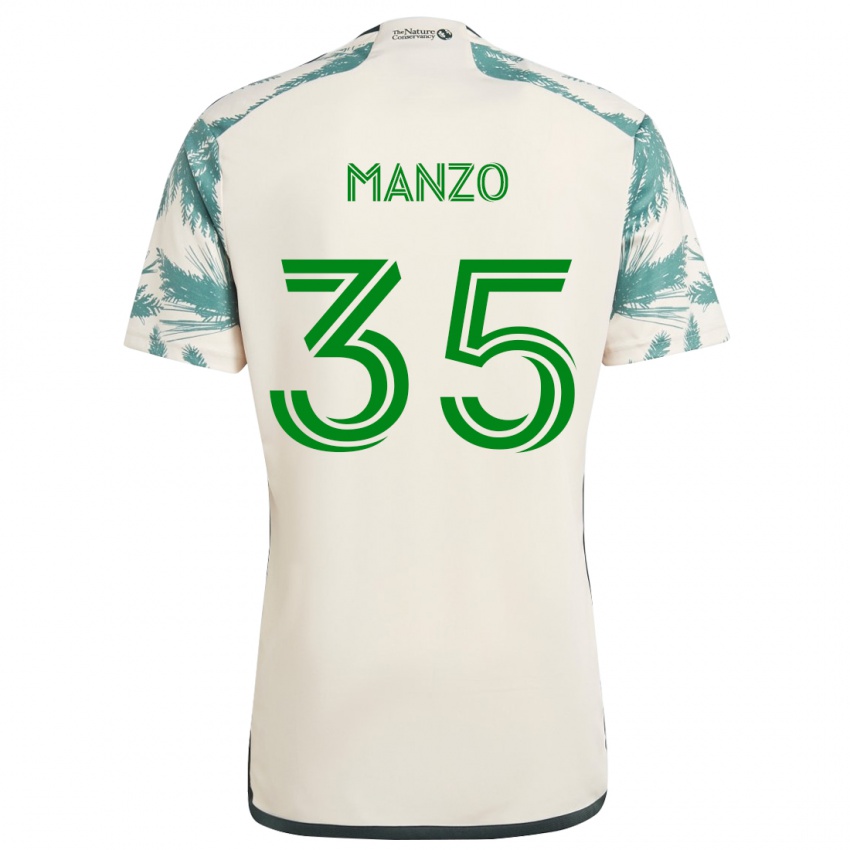 Niño Camiseta Alexis Manzo #35 Beige Marrón 2ª Equipación 2024/25 La Camisa Perú