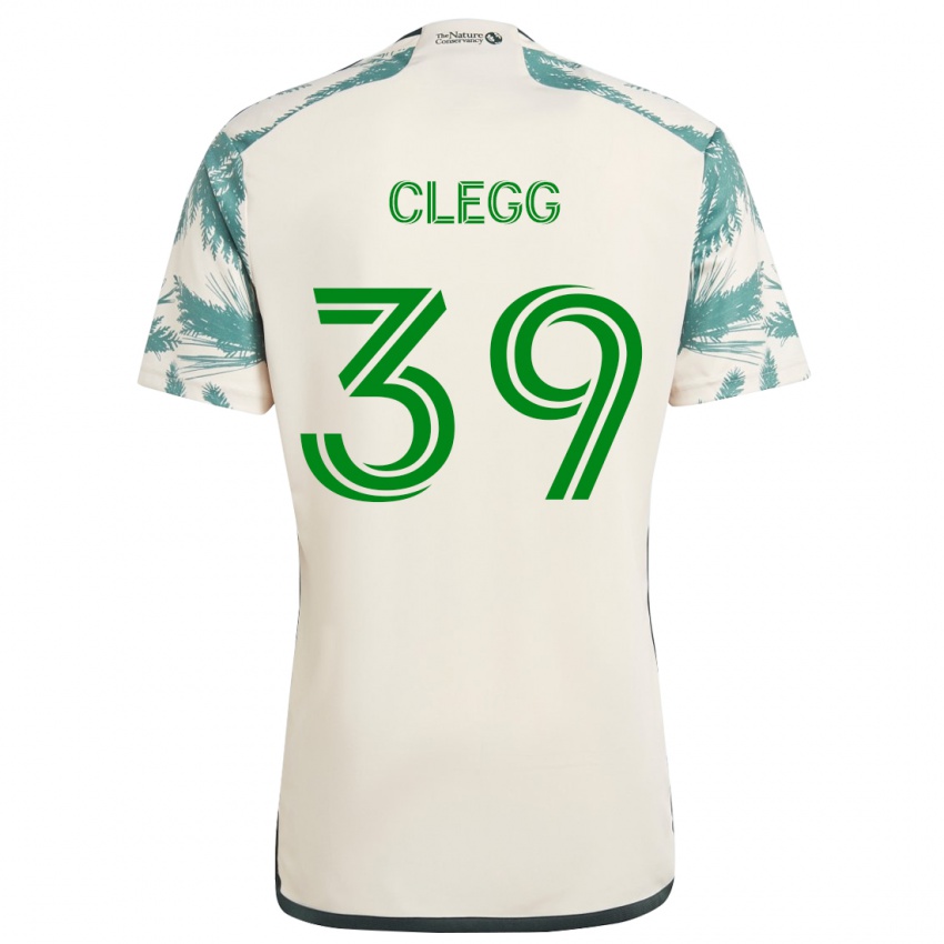 Niño Camiseta Tyler Clegg #39 Beige Marrón 2ª Equipación 2024/25 La Camisa Perú