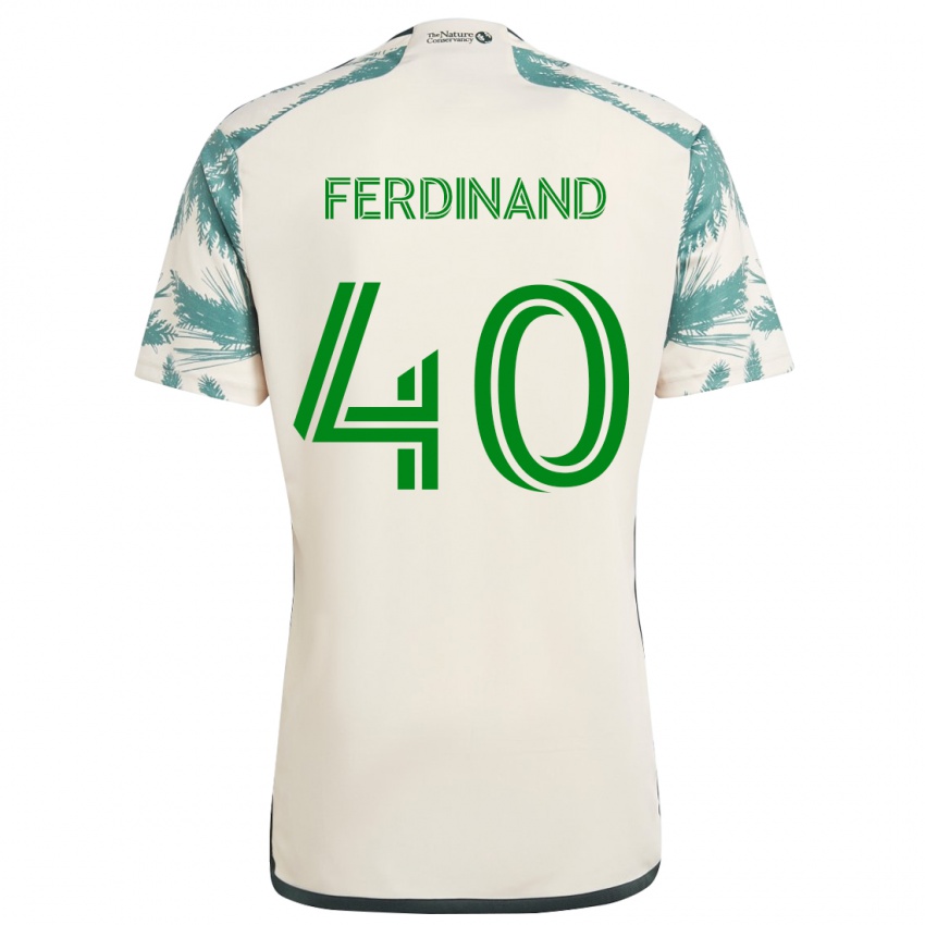 Niño Camiseta Keesean Ferdinand #40 Beige Marrón 2ª Equipación 2024/25 La Camisa Perú