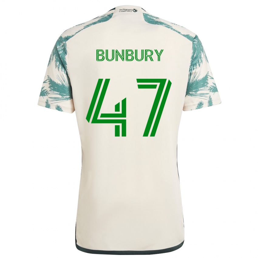 Niño Camiseta Mataeo Bunbury #47 Beige Marrón 2ª Equipación 2024/25 La Camisa Perú