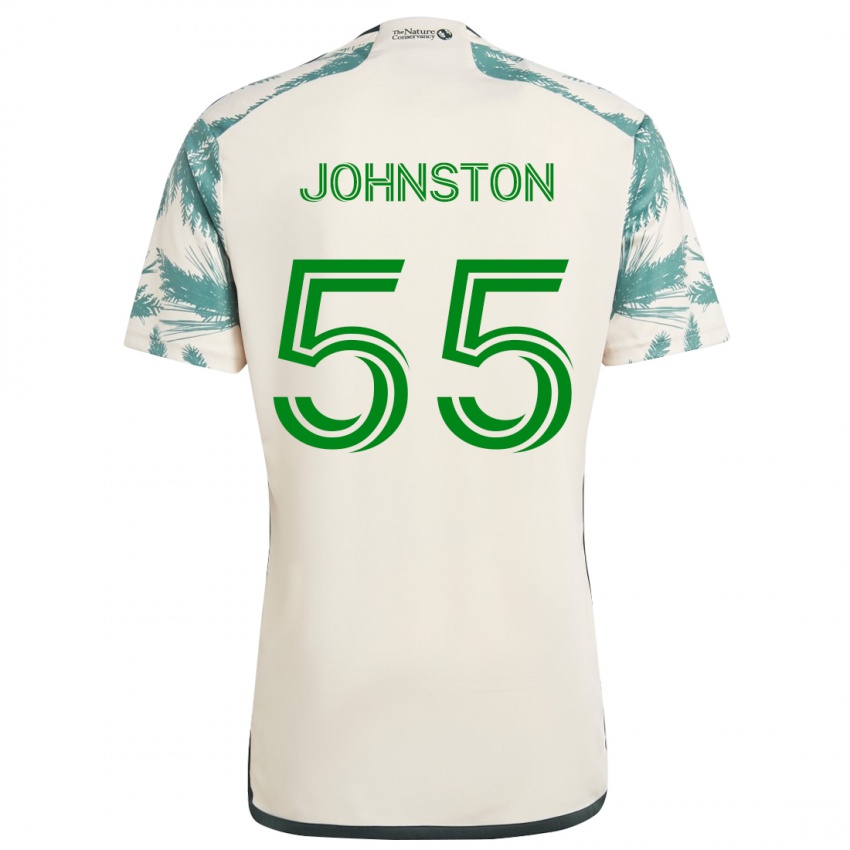 Niño Camiseta Malcolm Johnston #55 Beige Marrón 2ª Equipación 2024/25 La Camisa Perú