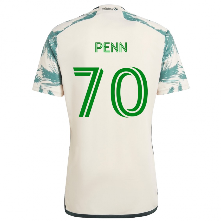 Niño Camiseta Josh Penn #70 Beige Marrón 2ª Equipación 2024/25 La Camisa Perú