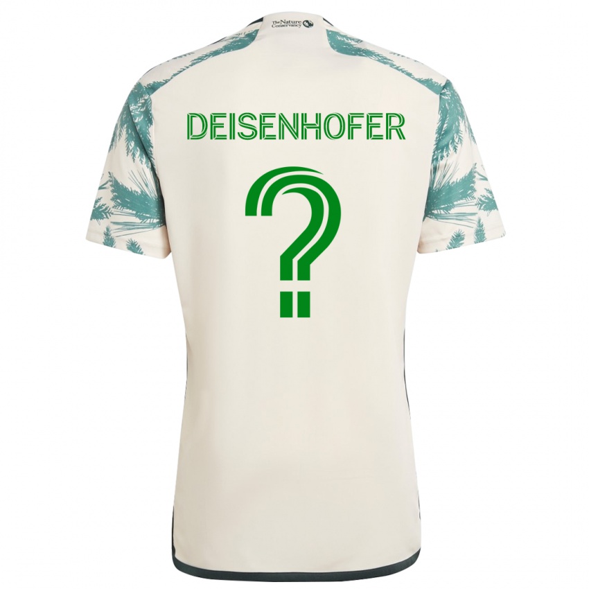 Niño Camiseta Maximilian Deisenhofer #0 Beige Marrón 2ª Equipación 2024/25 La Camisa Perú