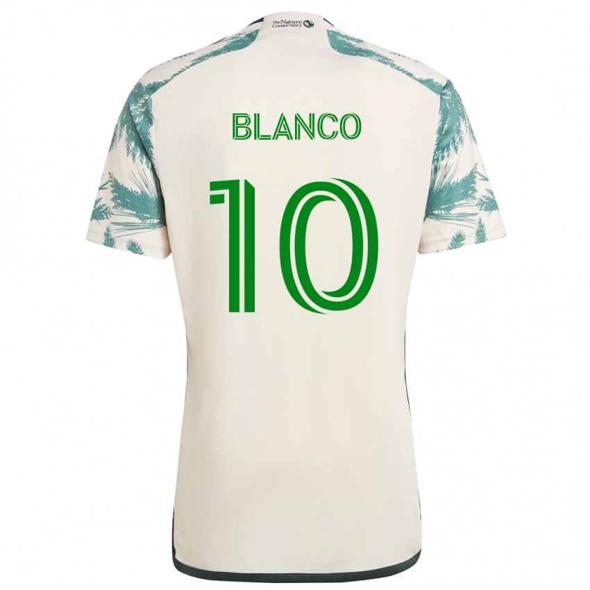 Niño Camiseta Sebastián Blanco #10 Beige Marrón 2ª Equipación 2024/25 La Camisa Perú