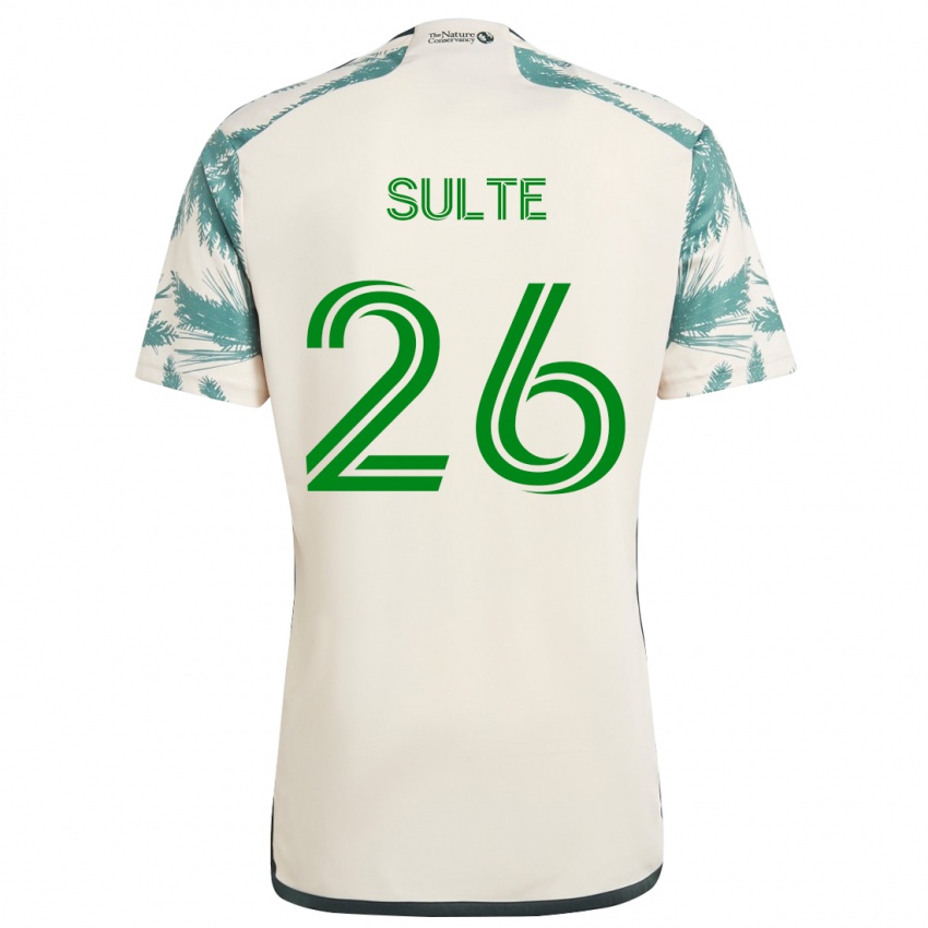 Niño Camiseta Hunter Sulte #26 Beige Marrón 2ª Equipación 2024/25 La Camisa Perú