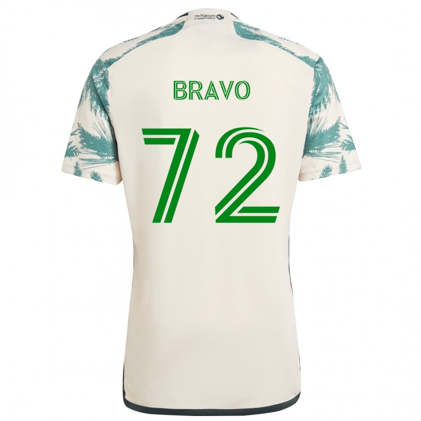 Niño Camiseta Julian Bravo #72 Beige Marrón 2ª Equipación 2024/25 La Camisa Perú