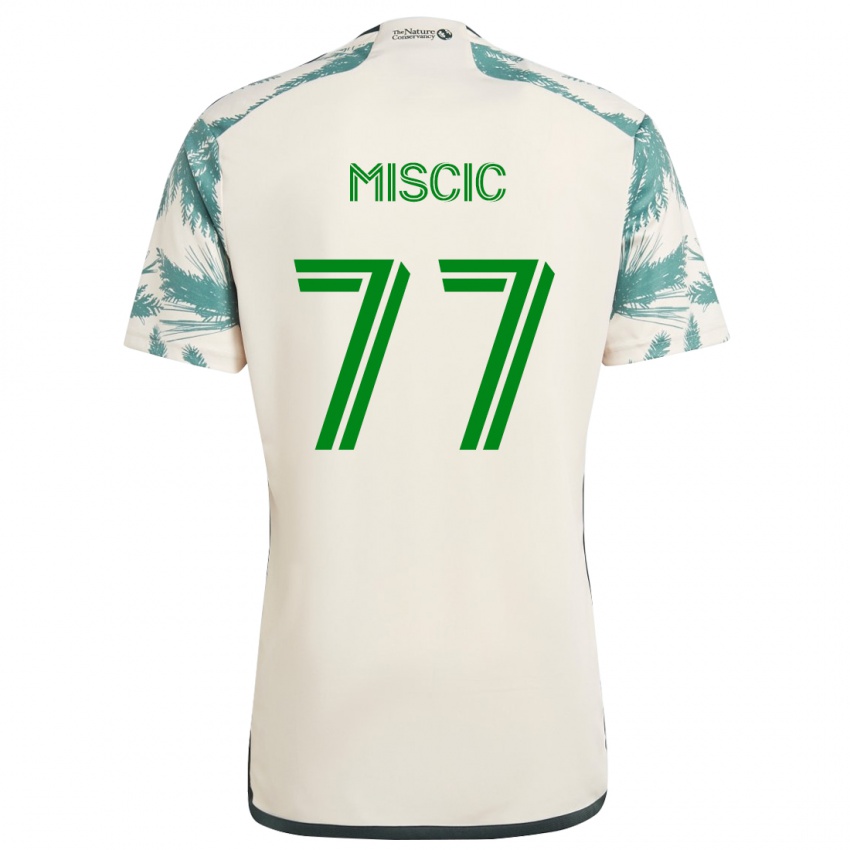 Niño Camiseta Selmir Miscic #77 Beige Marrón 2ª Equipación 2024/25 La Camisa Perú