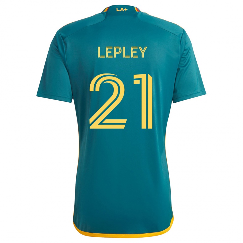 Niño Camiseta Tucker Lepley #21 Verde Amarillo 2ª Equipación 2024/25 La Camisa Perú