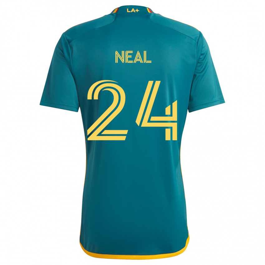 Niño Camiseta Jalen Neal #24 Verde Amarillo 2ª Equipación 2024/25 La Camisa Perú