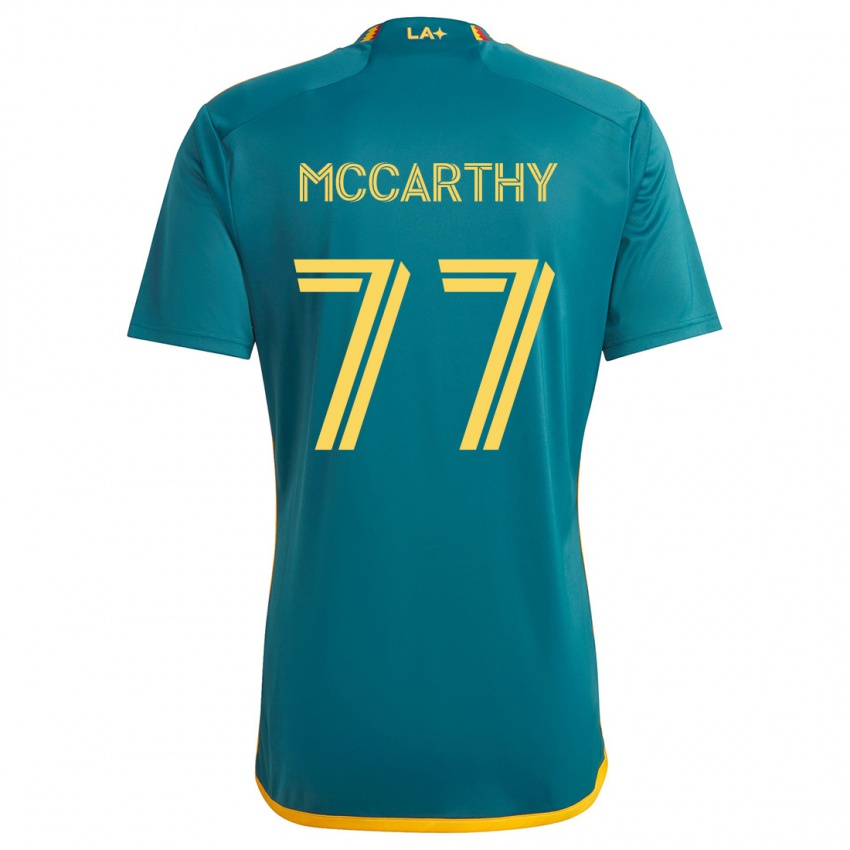 Niño Camiseta John Mccarthy #77 Verde Amarillo 2ª Equipación 2024/25 La Camisa Perú