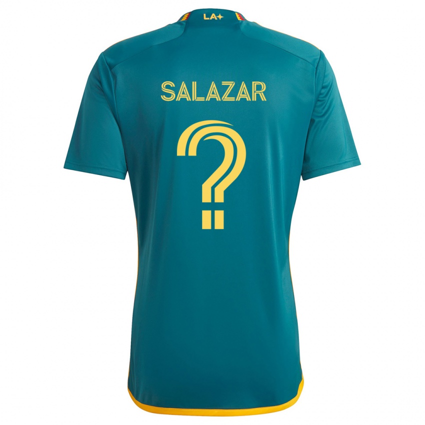 Niño Camiseta Enrique Salazar #0 Verde Amarillo 2ª Equipación 2024/25 La Camisa Perú