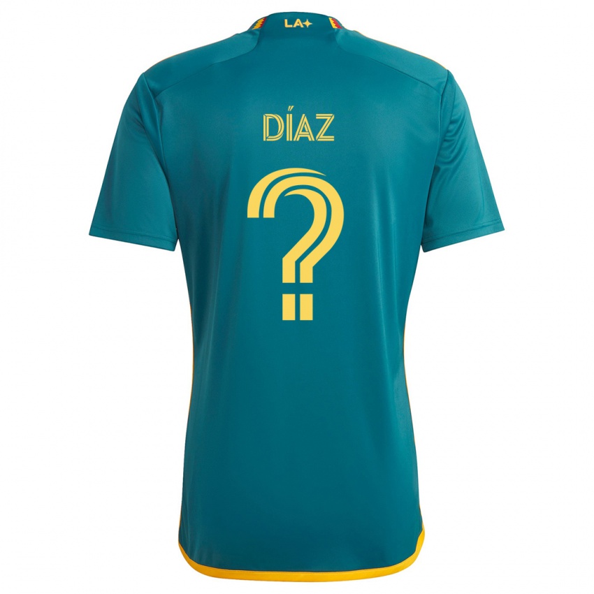 Niño Camiseta Carlos Díaz #0 Verde Amarillo 2ª Equipación 2024/25 La Camisa Perú