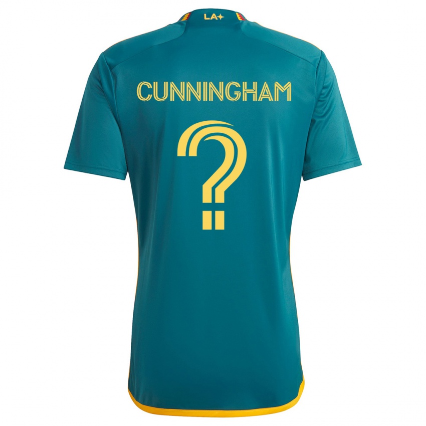 Niño Camiseta Joaquin Cunningham #0 Verde Amarillo 2ª Equipación 2024/25 La Camisa Perú