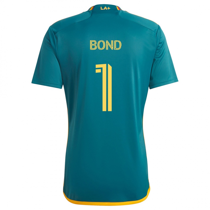 Niño Camiseta Jonathan Bond #1 Verde Amarillo 2ª Equipación 2024/25 La Camisa Perú