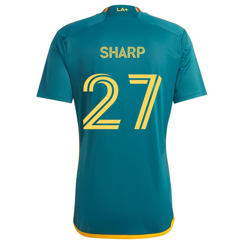 Niño Camiseta Billy Sharp #27 Verde Amarillo 2ª Equipación 2024/25 La Camisa Perú