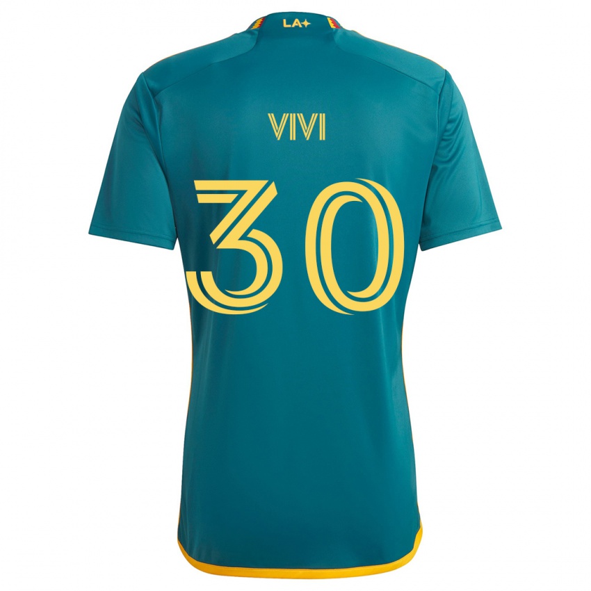 Niño Camiseta Gino Vivi #30 Verde Amarillo 2ª Equipación 2024/25 La Camisa Perú