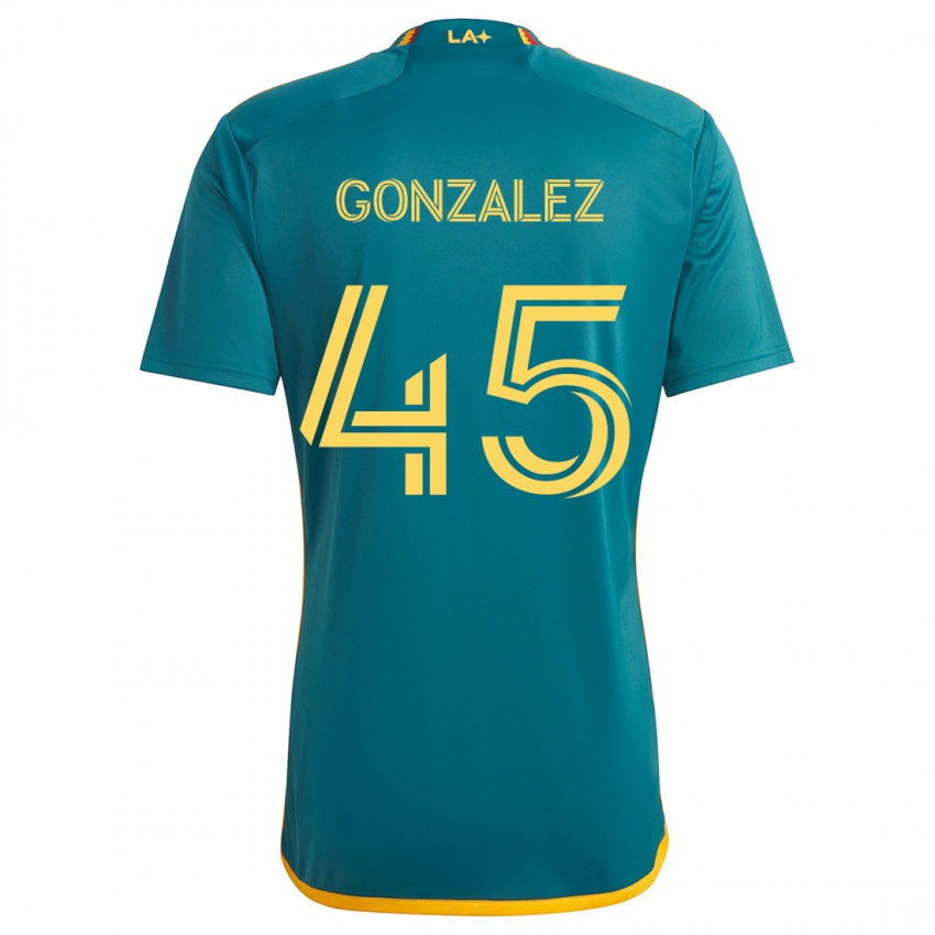 Niño Camiseta Adrián González #45 Verde Amarillo 2ª Equipación 2024/25 La Camisa Perú