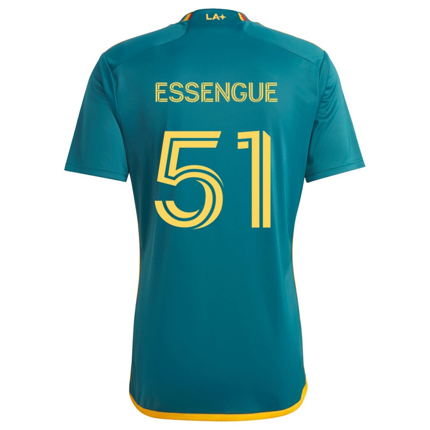 Niño Camiseta Ascel Essengue #51 Verde Amarillo 2ª Equipación 2024/25 La Camisa Perú