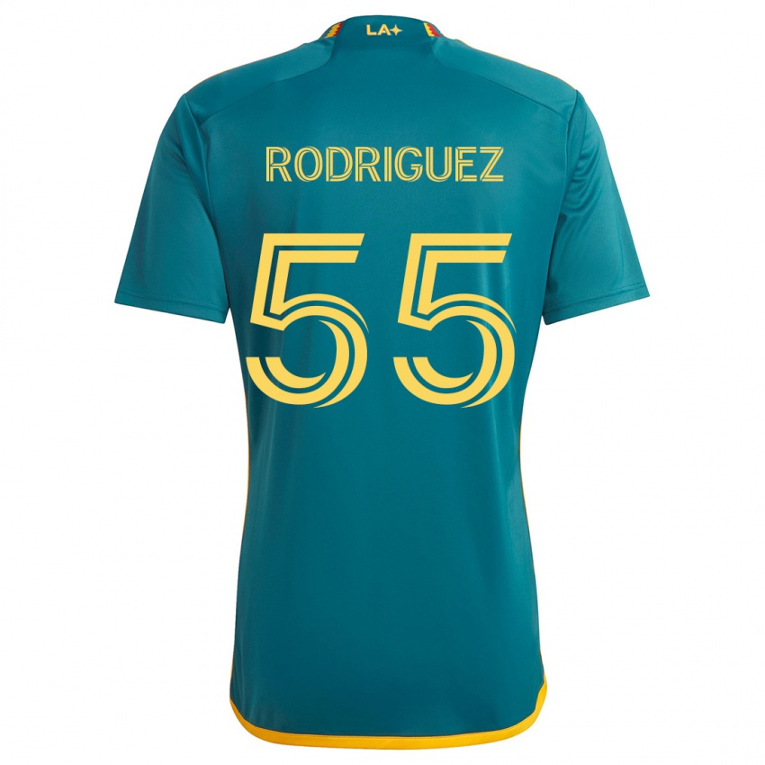 Niño Camiseta Diego Rodriguez #55 Verde Amarillo 2ª Equipación 2024/25 La Camisa Perú