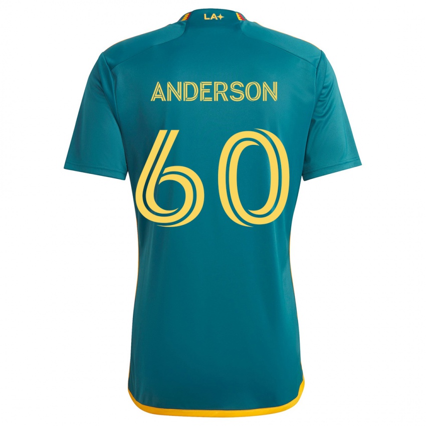 Niño Camiseta Nolan Anderson #60 Verde Amarillo 2ª Equipación 2024/25 La Camisa Perú