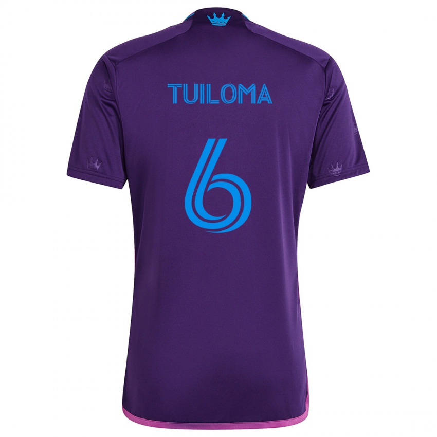 Niño Camiseta Bill Tuiloma #6 Azul Morado 2ª Equipación 2024/25 La Camisa Perú