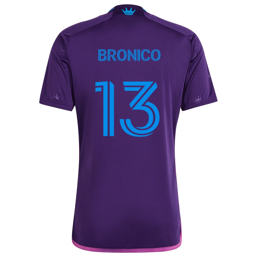 Niño Camiseta Brandt Bronico #13 Azul Morado 2ª Equipación 2024/25 La Camisa Perú