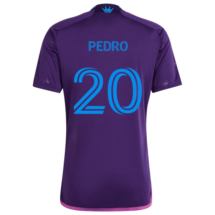 Niño Camiseta João Pedro #20 Azul Morado 2ª Equipación 2024/25 La Camisa Perú