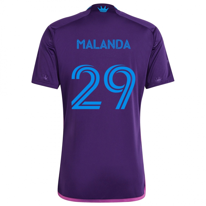 Niño Camiseta Adilson Malanda #29 Azul Morado 2ª Equipación 2024/25 La Camisa Perú