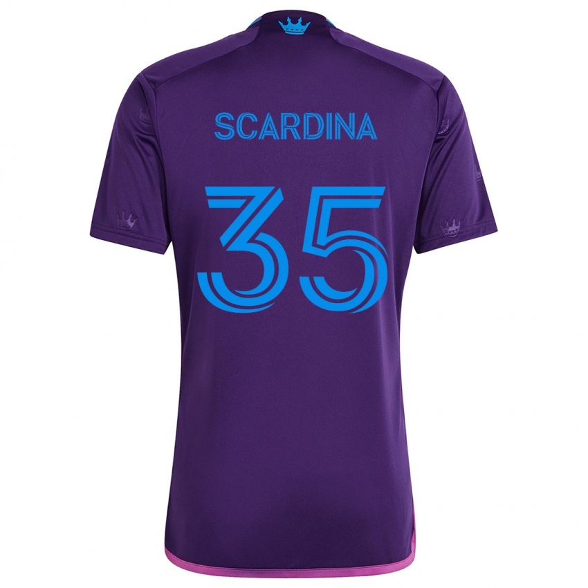 Niño Camiseta Nick Scardina #35 Azul Morado 2ª Equipación 2024/25 La Camisa Perú