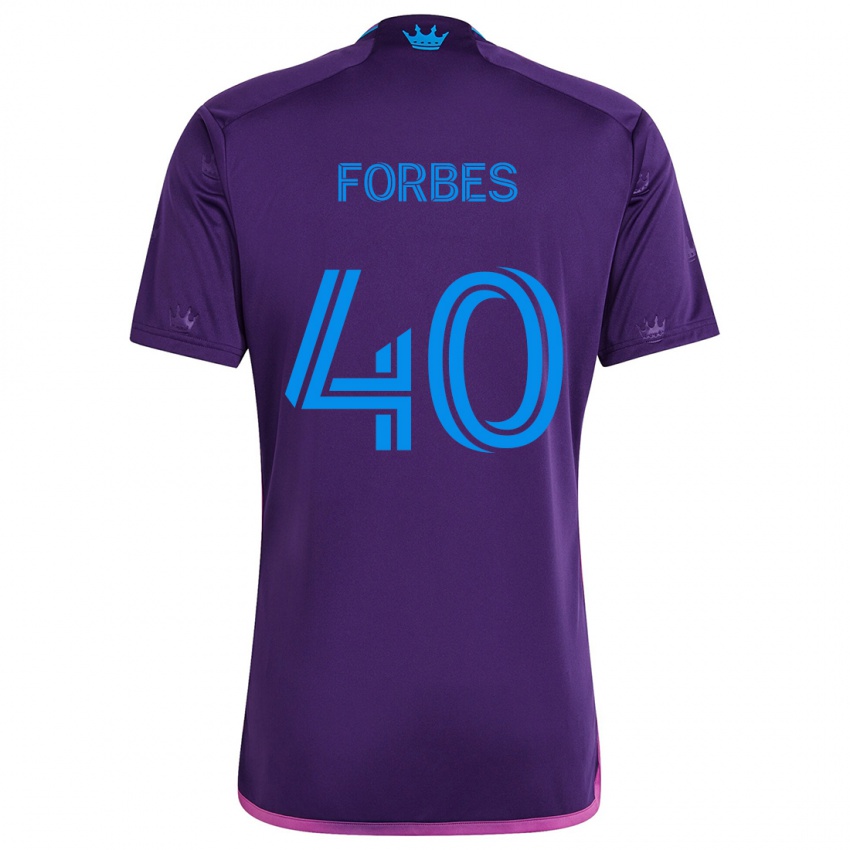 Niño Camiseta Jahlane Forbes #40 Azul Morado 2ª Equipación 2024/25 La Camisa Perú