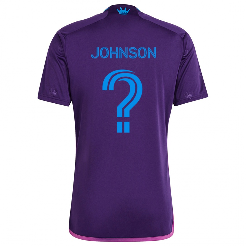 Niño Camiseta Tate Johnson #0 Azul Morado 2ª Equipación 2024/25 La Camisa Perú