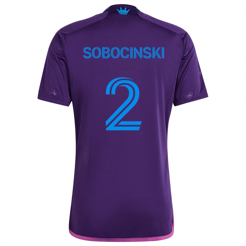 Niño Camiseta Jan Sobocinski #2 Azul Morado 2ª Equipación 2024/25 La Camisa Perú