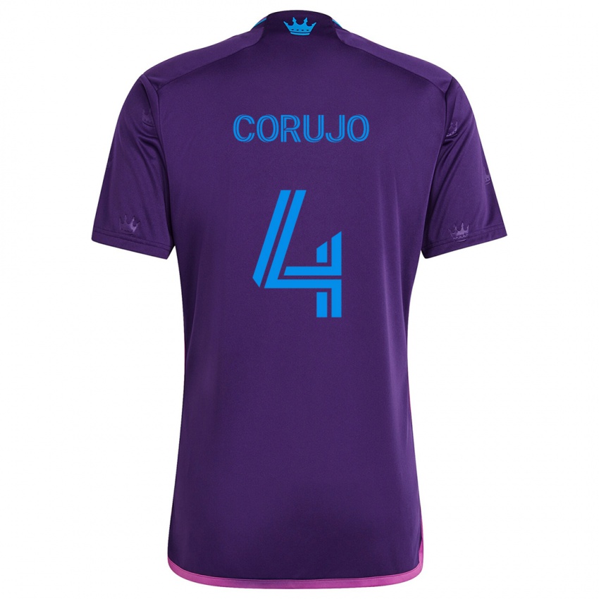 Niño Camiseta Guzmán Corujo #4 Azul Morado 2ª Equipación 2024/25 La Camisa Perú