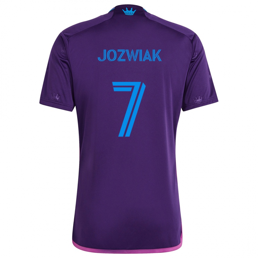 Niño Camiseta Kamil Józwiak #7 Azul Morado 2ª Equipación 2024/25 La Camisa Perú