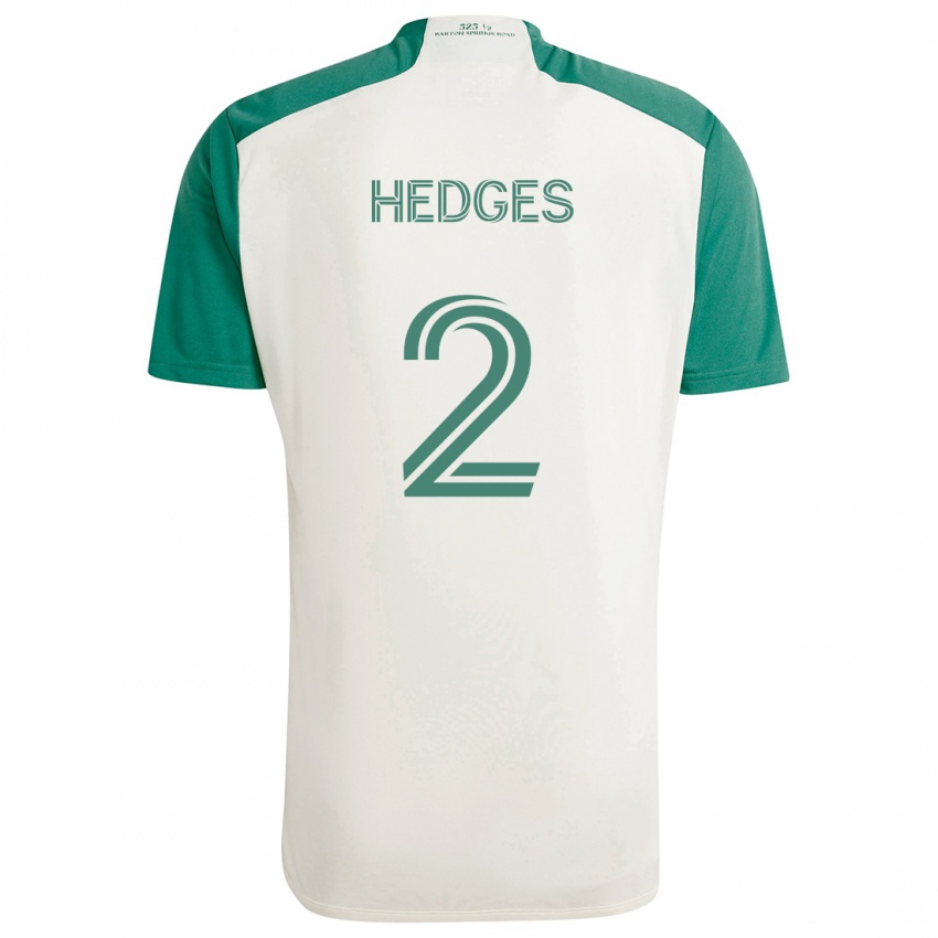 Niño Camiseta Matt Hedges #2 Colores Tostados Verde 2ª Equipación 2024/25 La Camisa Perú