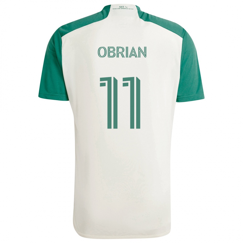 Niño Camiseta Jáder Obrian #11 Colores Tostados Verde 2ª Equipación 2024/25 La Camisa Perú