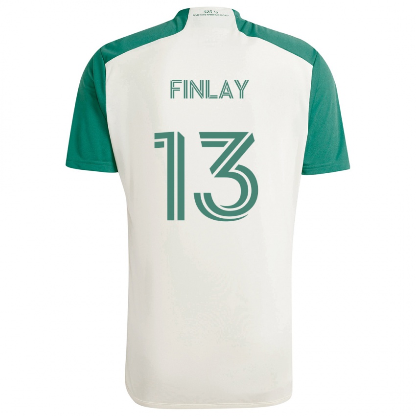 Niño Camiseta Ethan Finlay #13 Colores Tostados Verde 2ª Equipación 2024/25 La Camisa Perú