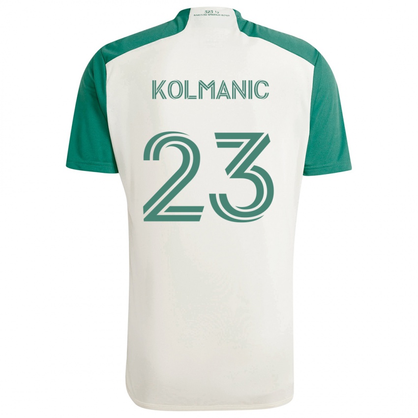 Niño Camiseta Zan Kolmanic #23 Colores Tostados Verde 2ª Equipación 2024/25 La Camisa Perú