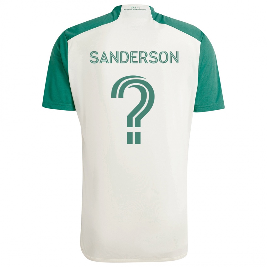 Niño Camiseta Spencer Sanderson #0 Colores Tostados Verde 2ª Equipación 2024/25 La Camisa Perú