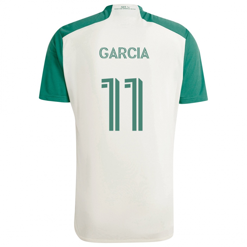 Niño Camiseta Christopher Garcia #11 Colores Tostados Verde 2ª Equipación 2024/25 La Camisa Perú