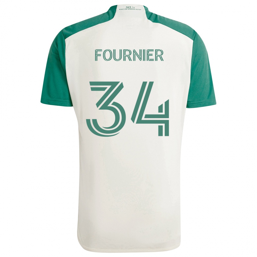 Niño Camiseta Drake Fournier #34 Colores Tostados Verde 2ª Equipación 2024/25 La Camisa Perú