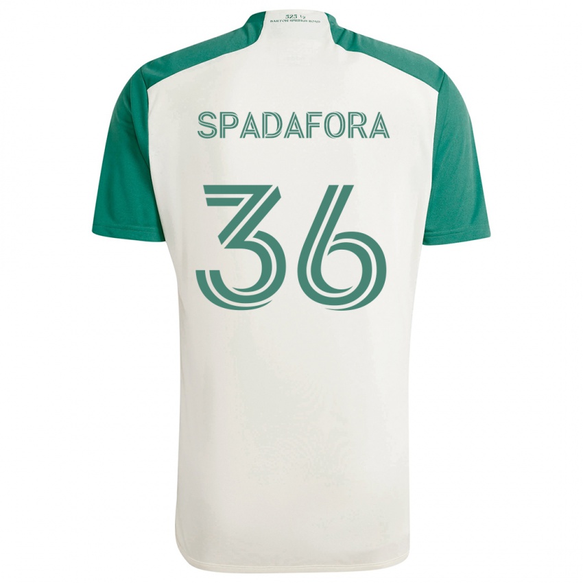 Niño Camiseta Luke Spadafora #36 Colores Tostados Verde 2ª Equipación 2024/25 La Camisa Perú