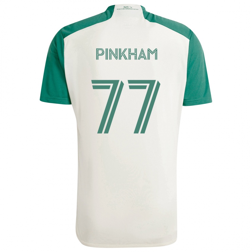 Niño Camiseta Chris Pinkham #77 Colores Tostados Verde 2ª Equipación 2024/25 La Camisa Perú